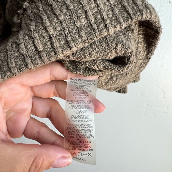 Vince Camuto Boxy Cozy Knit Cardigan XXL Neutral Taupe Button Front Sweater - Picture 4 of 6